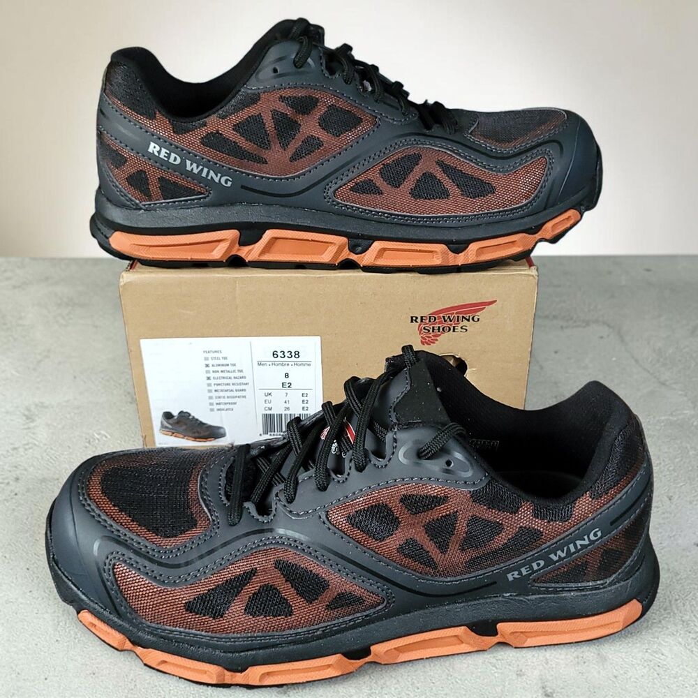 New Mens Red Wing Safety Toe Athletic Work Shoes 6338 Sz 8 E2 Wide NIB